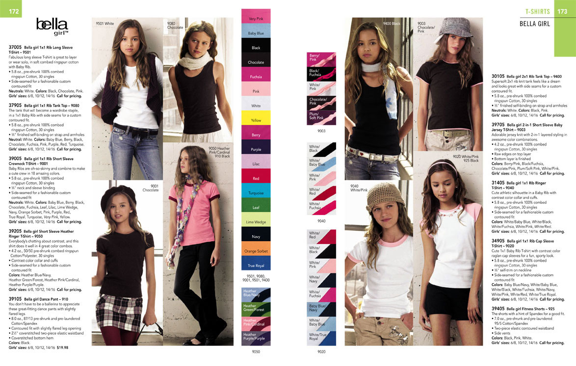 Cheap Custom Bella Ladies 5.8 oz. 1x1 Baby Rib Ringer T-Shirt - Printed  With Your Design